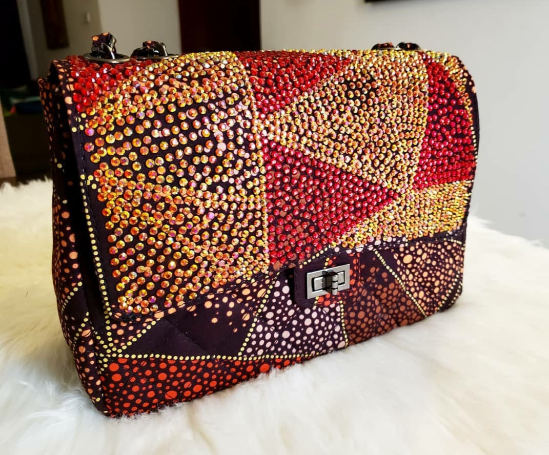 YE' Studded Ankara bag