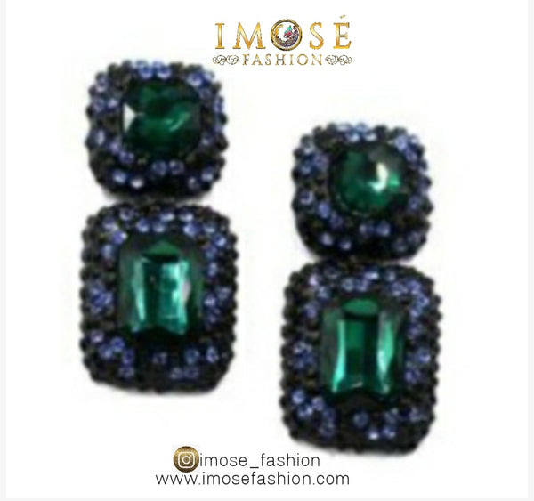 Vintage Gemstone Stud Earrings