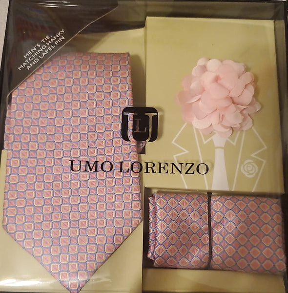 Tie, Pocket Square, and Lapel Pin set