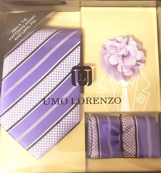 Tie, Pocket Square, and Lapel Pin set