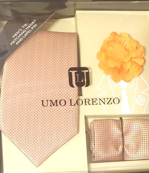 Tie, Pocket Square, and Lapel Pin set