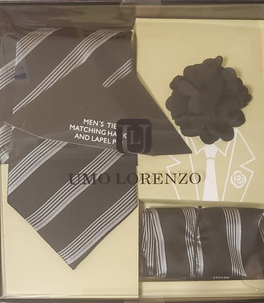 Tie, Pocket Square, and Lapel Pin set