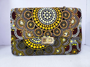 Augusta Studded Ankara Handbag