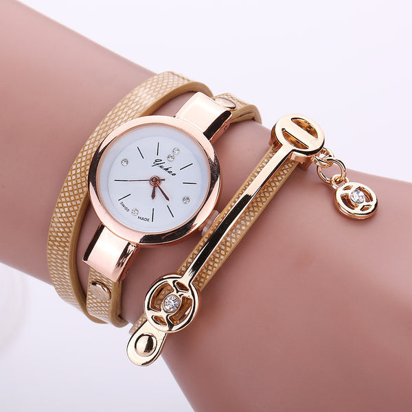 3 circle winding bracelet watch