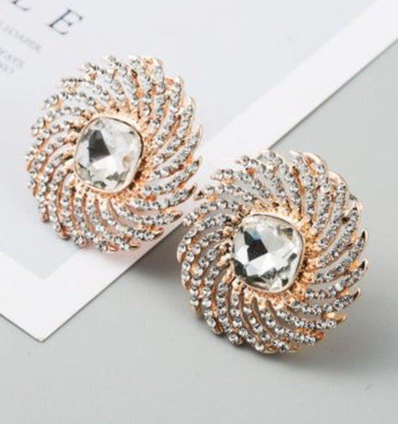 Large stud earrings