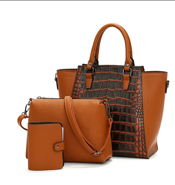 LEX 3 in 1 Leather Handbag Set