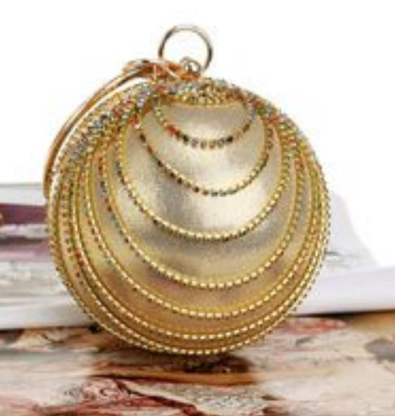 Circular evening bag