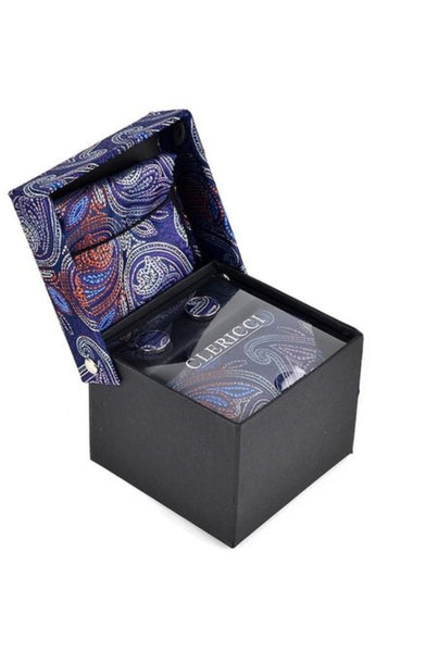 Men's Paisley Tie/Cufflinks/Pocket Square Set