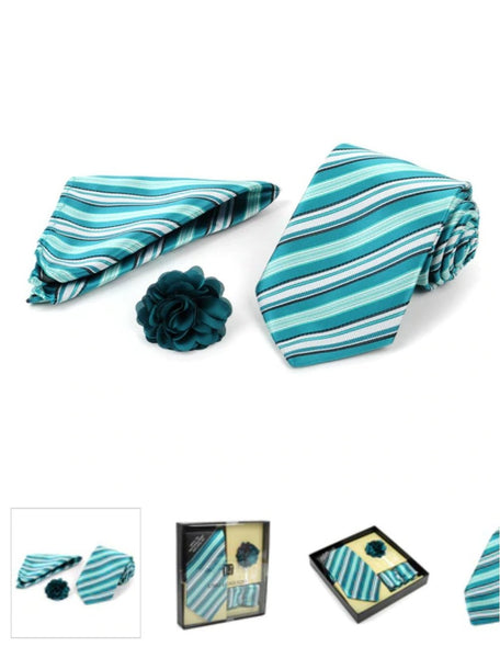 Tie, Pocket Square, and Lapel Pin set