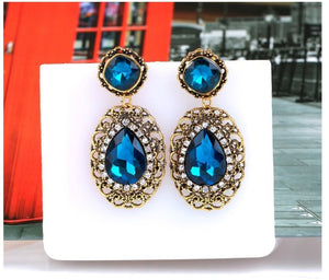 Gem drop earrings