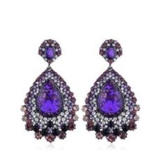 Vintage purple chandelier earrings