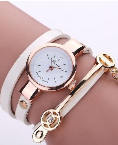 3 circle winding bracelet watch